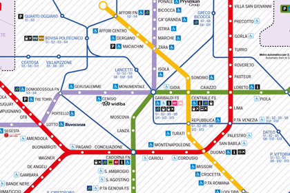 Das Mailänder Metronetz