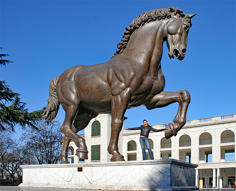 Das Pferd von Leonardo im Hypodrom Mailand