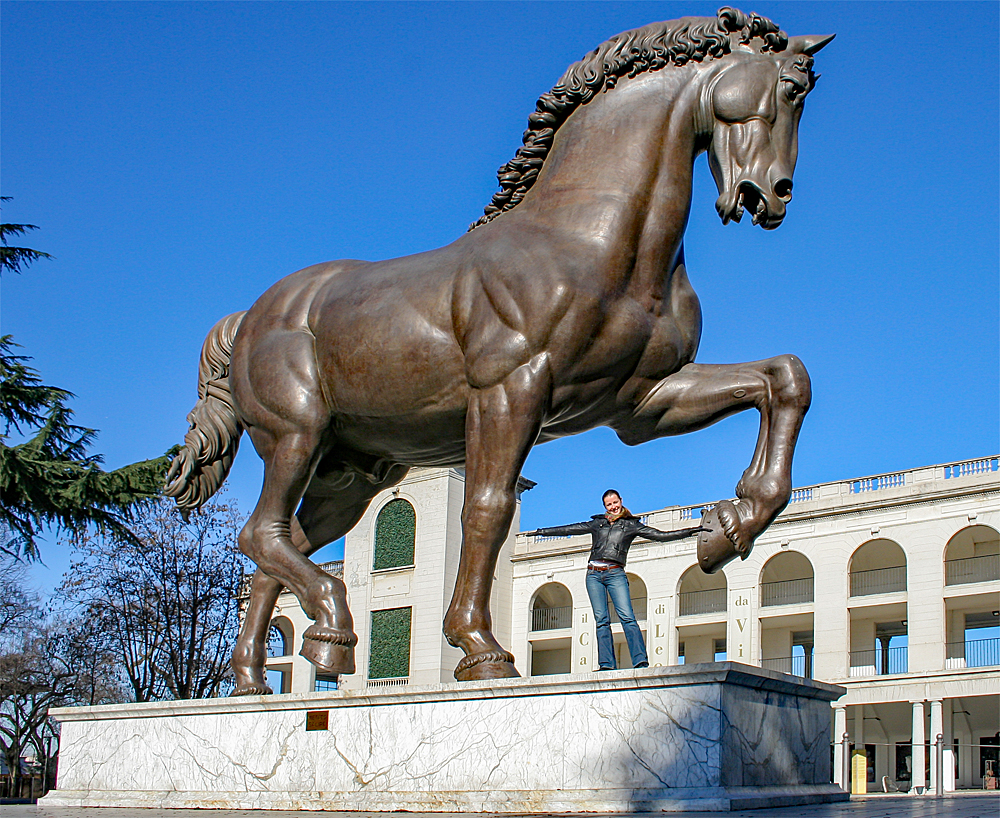 Das Pferd von Leonardo im Hypodrom Mailand