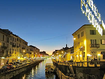 Der Naviglio Grande ist eine Highlight in Mailand zum chillen.