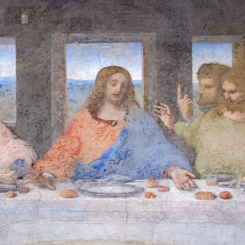 Jesus in der Mitte seiner Apostel