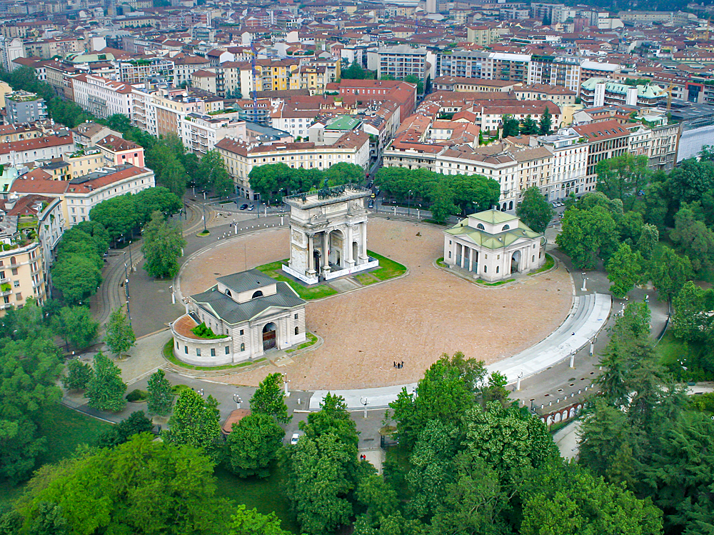 Arco della Pace von oben