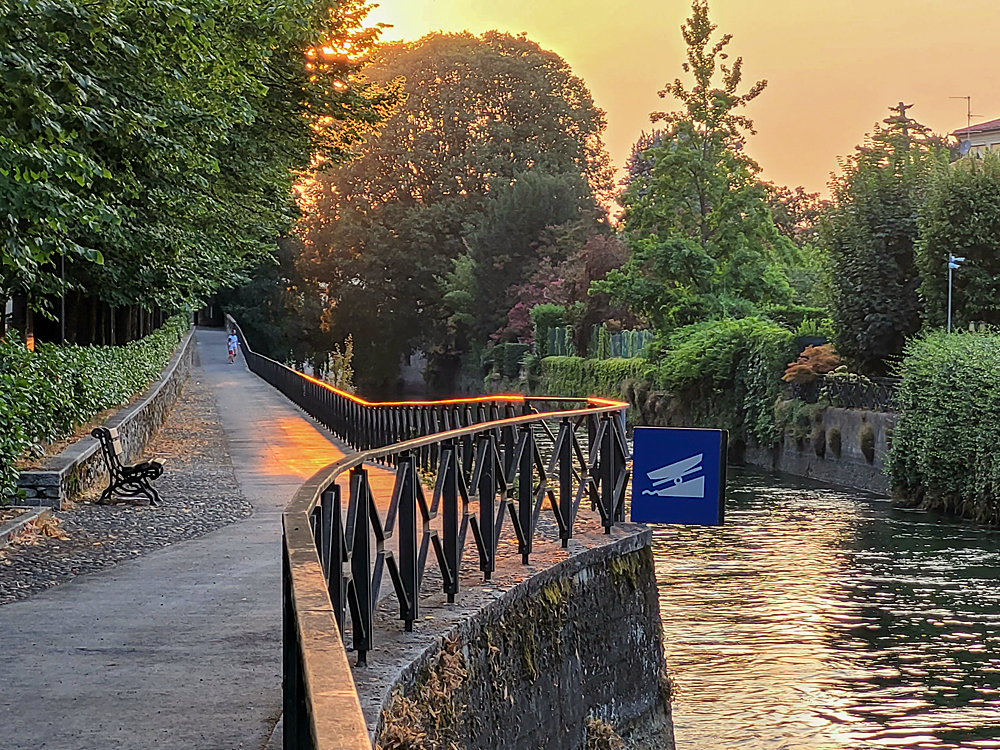 Radweg am Naviglio della Martesana